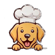 Teddy's Kitchen — chef dog logo